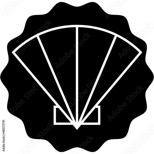 Iconos de menú de alérgenos alimentarios en círculos. Iconos blancos de alérgenos alimentarios en círculos negros. Marisco, moluscos, pescados, conchas alergia iconos vectoriales.
