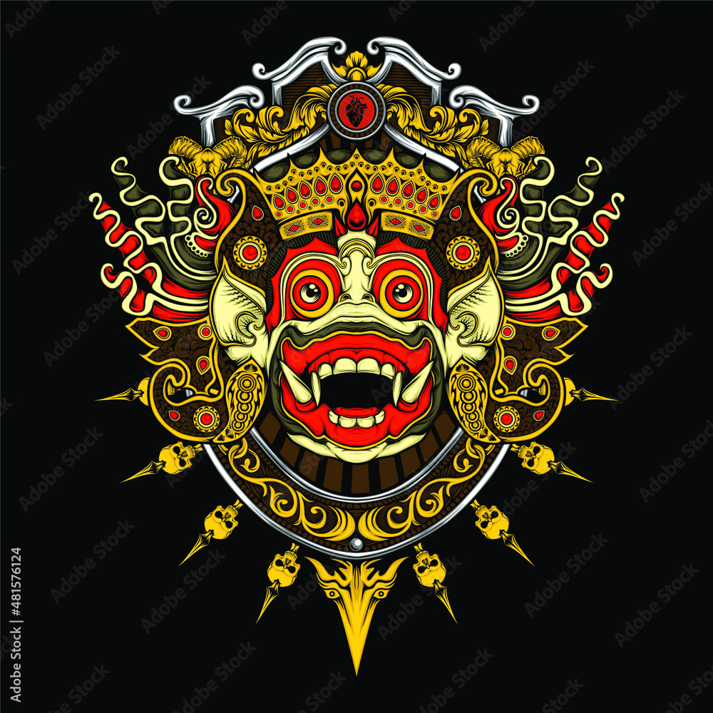 balinese barong illustration balinese barong illustration