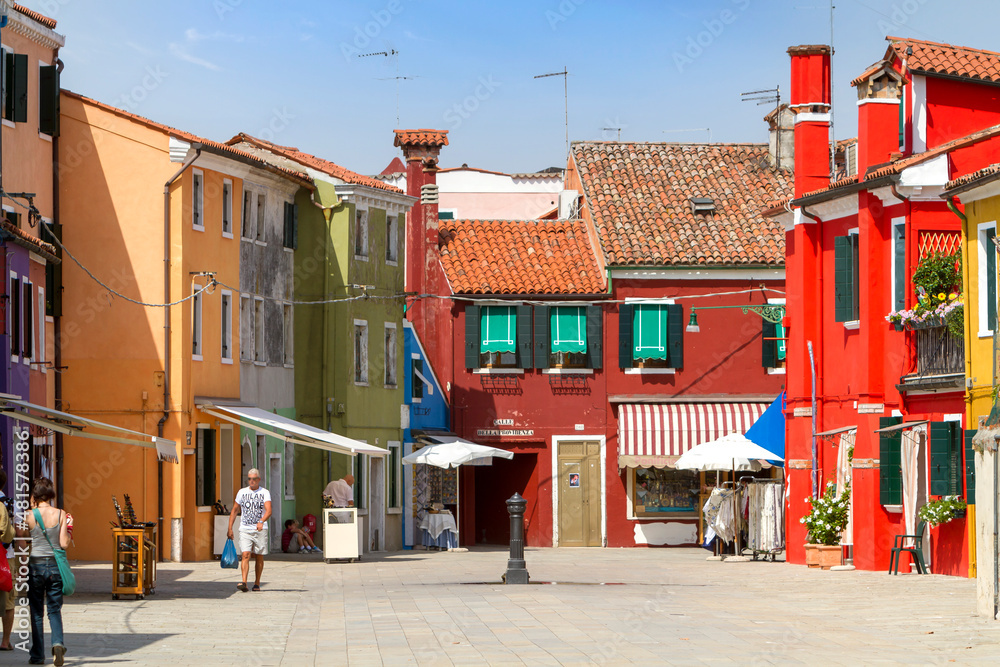 Bunte Hausfassaden, Burano, Venedig