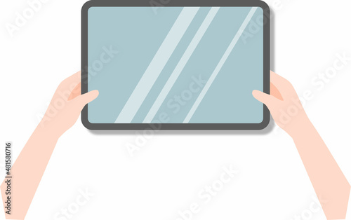 画面ありパッド　両手持ち