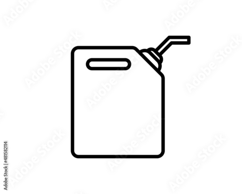 Motor oil canister icon. Outline motor oil canister vector icon for web design isolated on white background