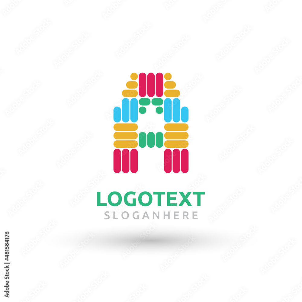 Obraz premium letter A logo