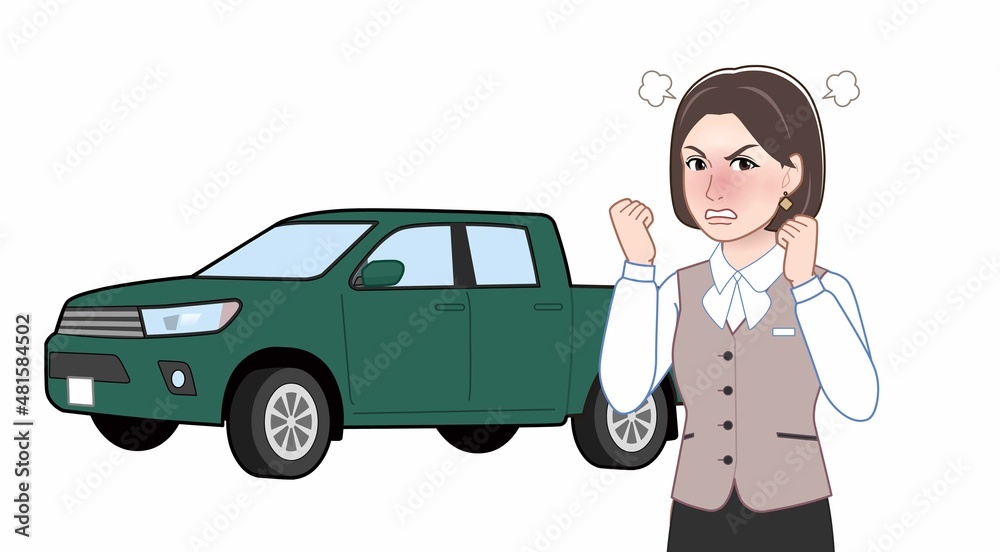 車と女性 車と女性