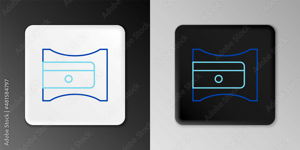 Line Pencil sharpener icon isolated on grey background. Colorful outline concept. Vector