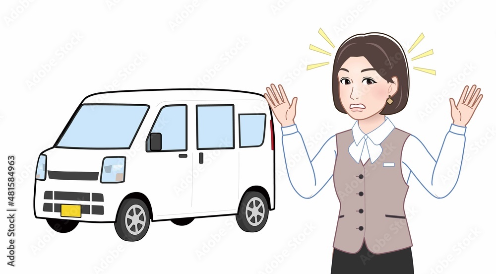 車と女性