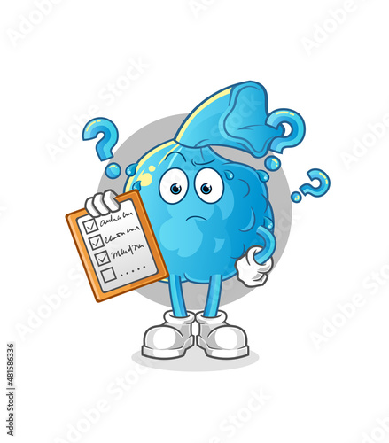 fever compress schedule list vector. cartoon character
