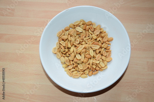 roasted, salted peanuts in a bowl, party snack