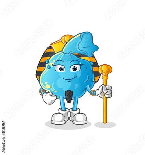 fever compress ancient egypt cartoon. cartoon mascot vector