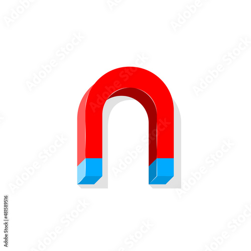 Magnet illustration. Object icon concept isolated vector