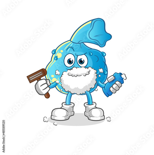 fever compress shave facial hair vector. cartoon character