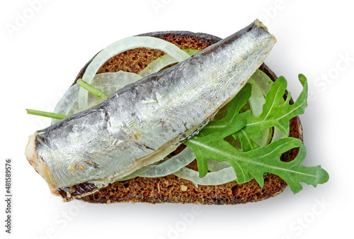 canned sardine on bread slice