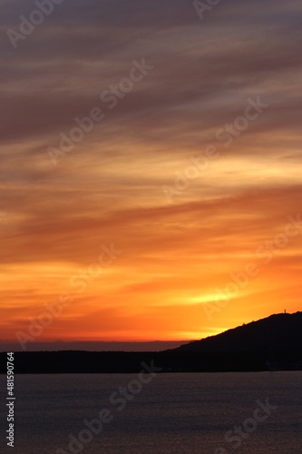 Sunrise  dawn  lake  water  colors