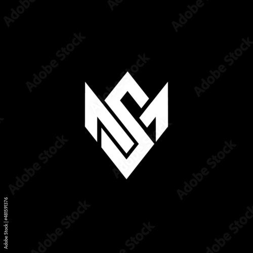 Initial MS monogram concept logo design
