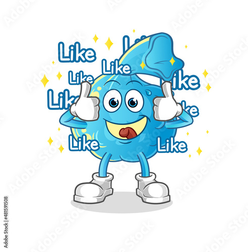 fever compress give lots of likes. cartoon vector
