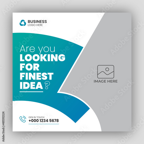 Digital marketing web banner and social media post template