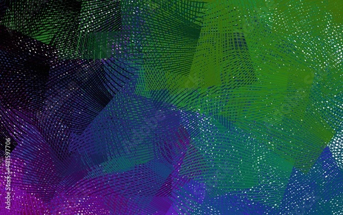 Dark Multicolor vector texture with bent lines.