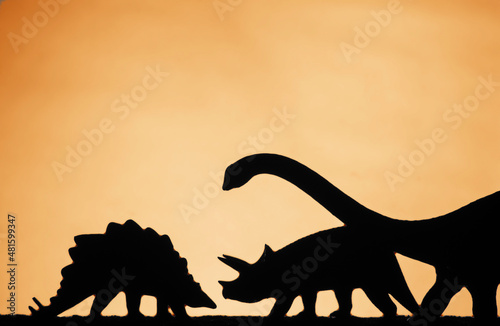 Stegosaurus Diplodocus and Tryceratops Dinosaur