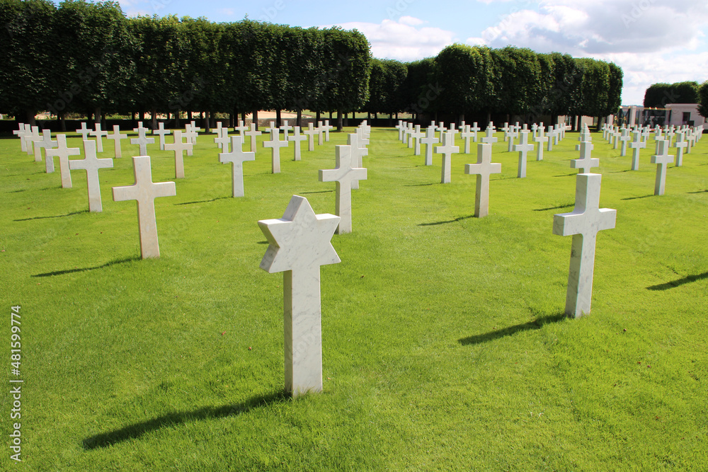 american military cemetery (saillant de saint-mihiel) in thiaucourt-regniéville in lorraine (france)