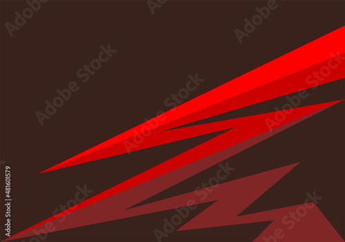 Simple background with gradient red color zigzag pattern and some copy space area 