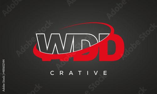 WDD creative letters logo with 360 symbol Logo design
