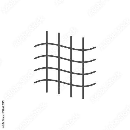 Fabric structure line outline icon