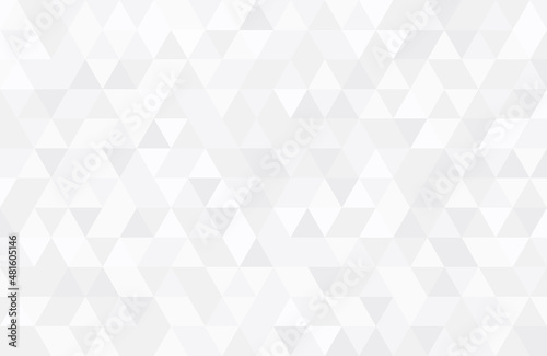 Abstract white and gray Triangular mosaic texture pattern background.