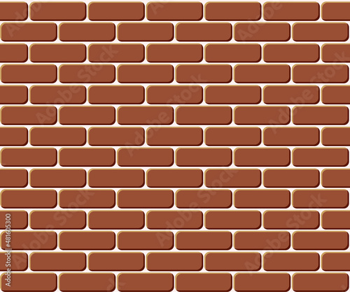 Red brick wall seamless  illustration background - texture pattern for continuous replicate.
