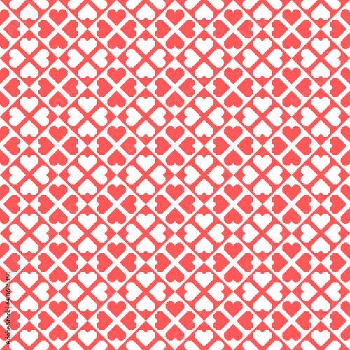Seamless Love Pattern Flower heart. Valentine's day background. Vector illustration flat design for decorating, wallpaper, fabric, and wrapping paper.