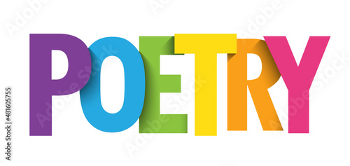 Tableau sur toile POETRY colorful vector typography banner