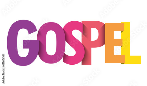 GOSPEL colorful vector typography banner