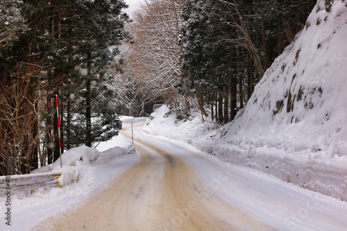 snow covered road