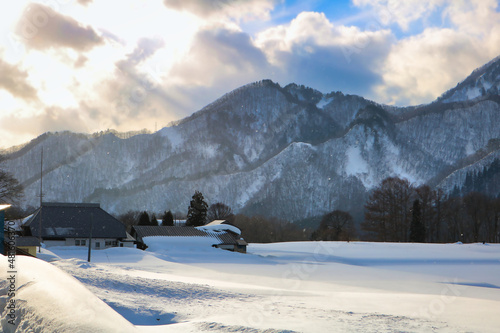 ski resort in winter