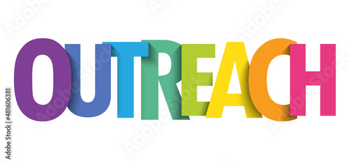 OUTREACH colorful vector typography banner