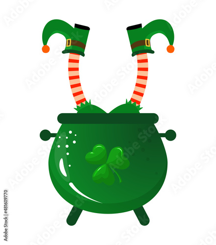 Bottoms up Leprechauns - funny St Patrick's Day inspirational lettering design for posters, flyers, t-shirts, cards, invitations, stickers, banners, gifts. Leprechaun shenanigans lucky quote.