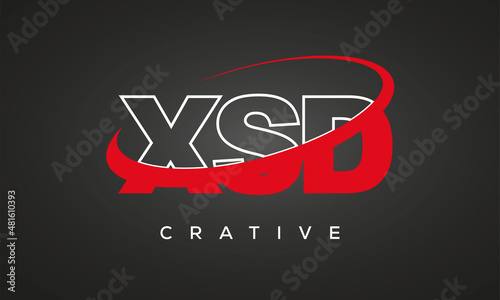 XSD creative letters logo with 360 symbol Logo design