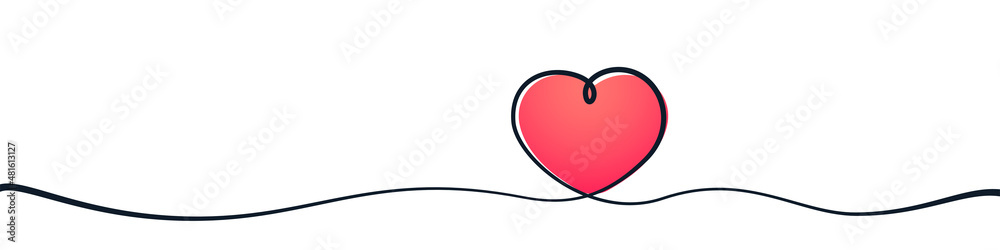Lined heart shape on white illustration Lined heart shape on white illustration