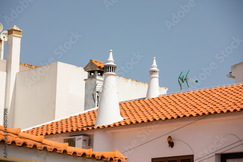 Architecture details of Tavira small city, Algarve, Portugal