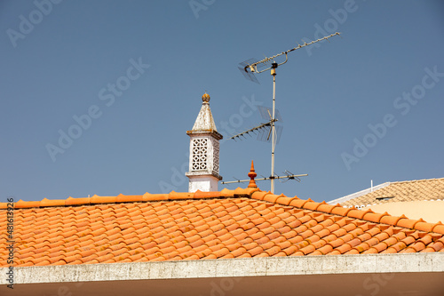 Architecture details of Tavira small city, Algarve, Portugal