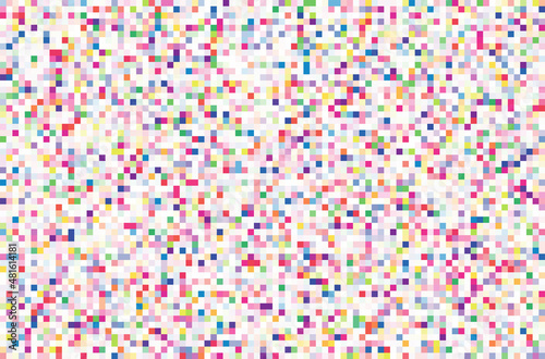 Colorful squares geometric background. Pixel style
