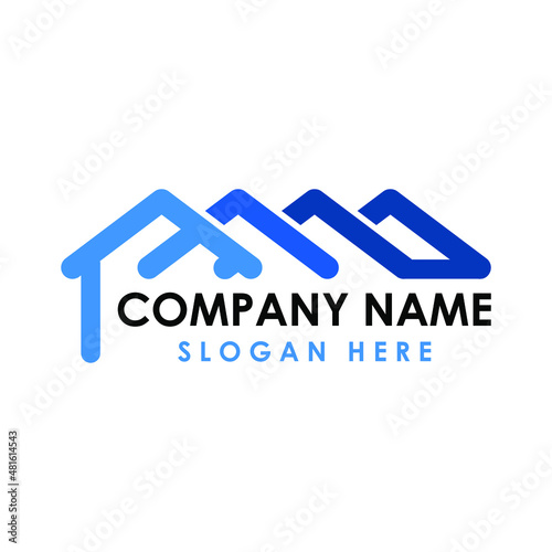 Three roof top logo for your company