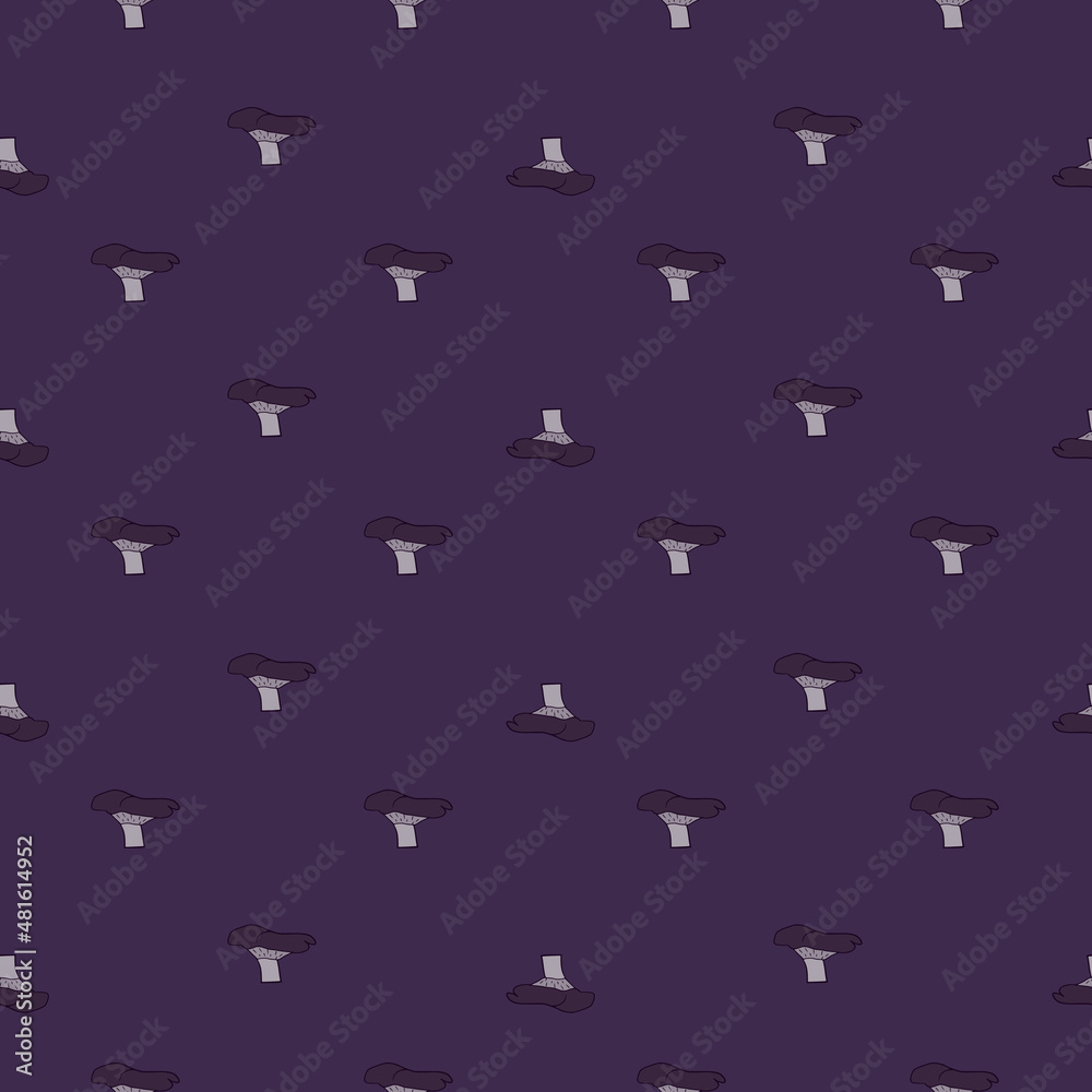 Mushrooms seamless pattern. Plant background.