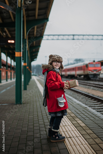 kids in the train station