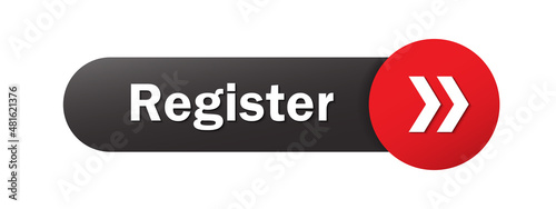REGISTER red and black vector web button