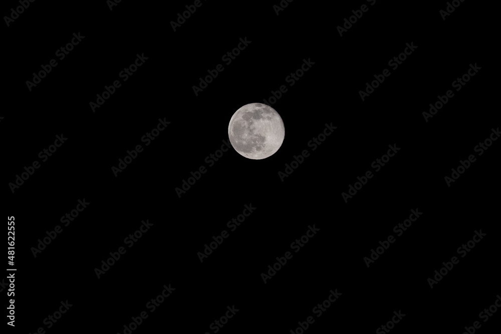 Full moon night in Schaan in Liechtenstein Full moon night in Schaan in Liechtenstein