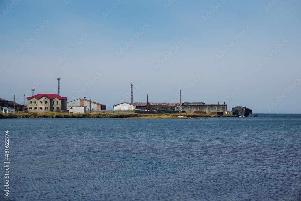 Old abandoned sea port in Aleksandrovsk-Sakhalinsky