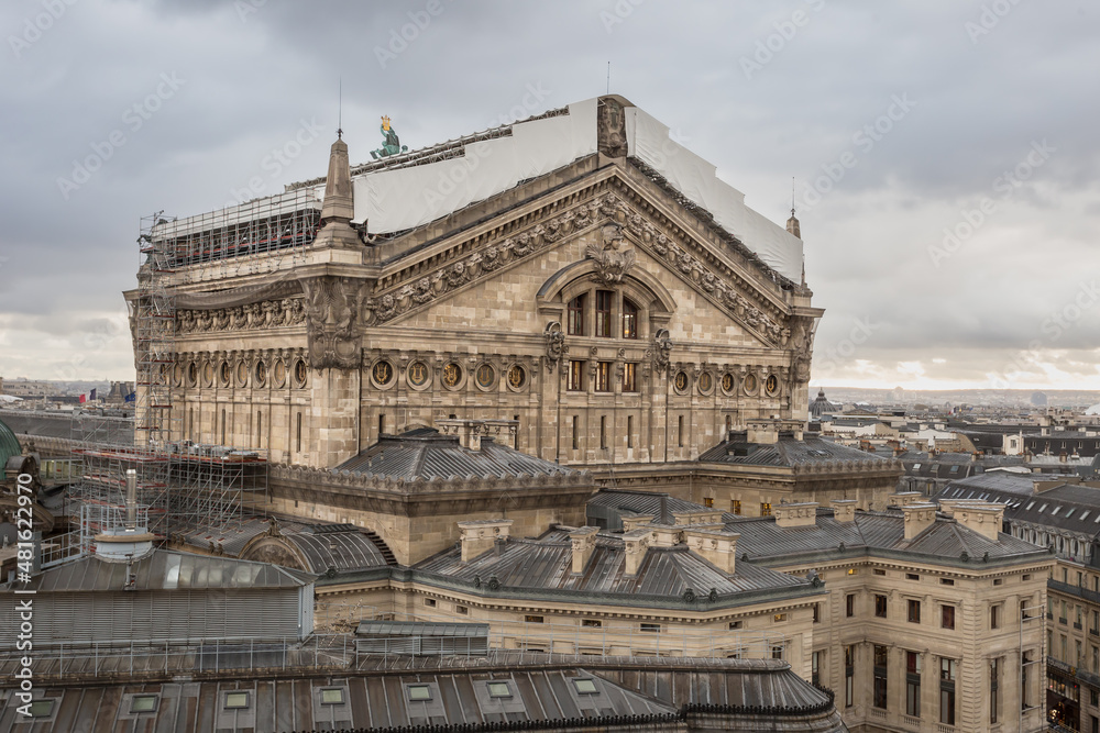 Bird's eye view of the Paris Opera House