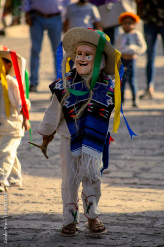 Baile o danza de los viejitos, en el jardin del morelia, michoacan photo