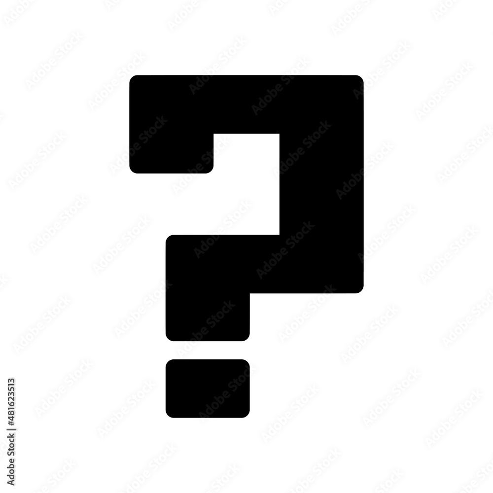 question mark in black on white background question mark in black on white background