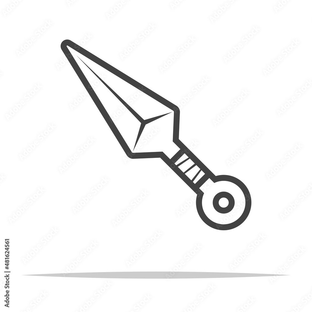 Ninja kunai knife icon transparent vector isolated Ninja kunai knife icon transparent vector isolated