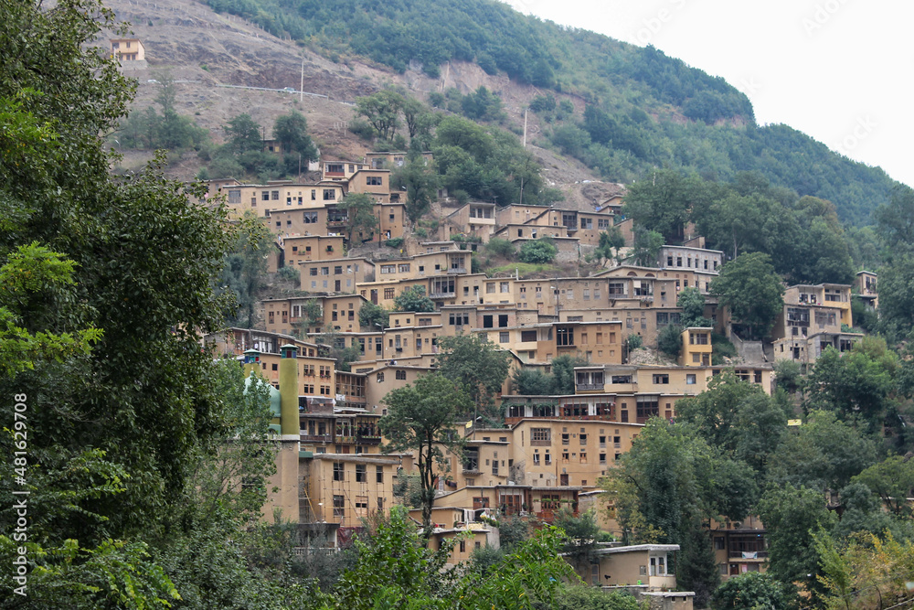 Masuleh village, Iran terraced into very steep hillsides